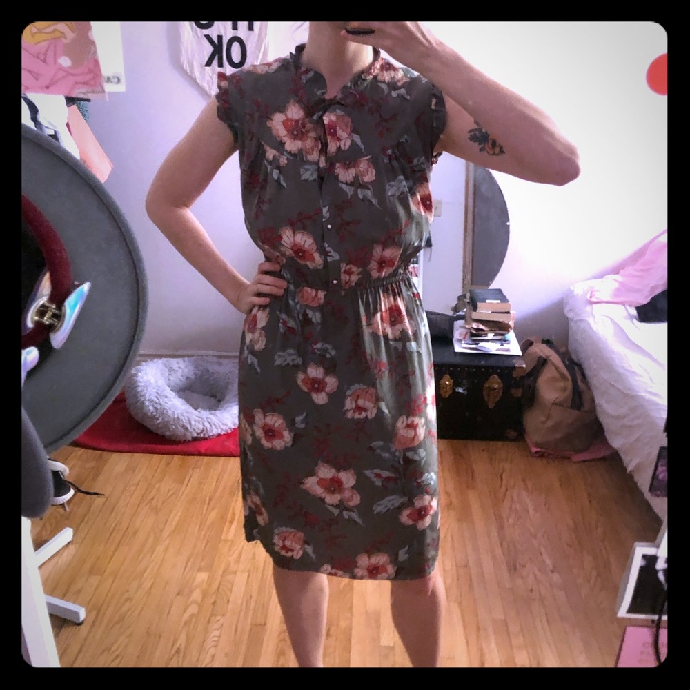 Deborah Sweeney Floral Silk Midi Dress